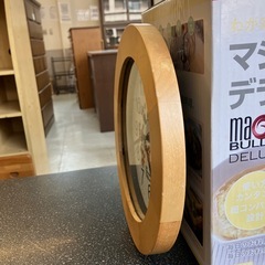 M2510-015 Disney Mickey Mouse 掛け時計 ナチュラル ウッド 通電確認済み キズ汚れ有り の画像