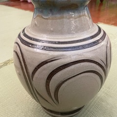 🏺①沖縄やちむん？　大きめ花瓶　焼物　壺　陶器　　陶芸品🏺の画像