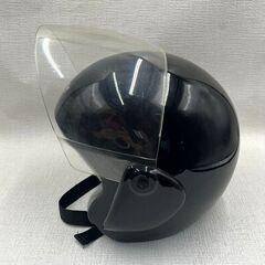 【B307】Pansy/パンジー/バイク/ヘルメット/ハーフヘルメット/ブラック/フリーサイズ(57～61cm)/USED品の画像