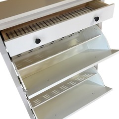 IKEA イケア　HEMNES ヘムネス シューズラック　靴収納用キャビネット 2コンパートメントの画像