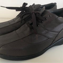 M【中古品】LEONA VALENTINO レオナバレンチノ 靴 メンズ ウォーキングシューズ 26.5EEE ブラウン スニーカーの画像