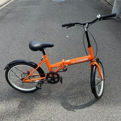 早いもの勝ち！ 20インチ 折りたたみ自転車 フィールドチャンプ オレンジ 保管品 の画像