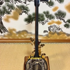 沖縄三線！新品！！貴重！知念大工型！本蛇皮！本張り！【一枚張り】⑱の画像