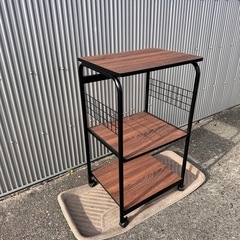 レンジ台 キッチンラックブラウン スライド
棚の画像