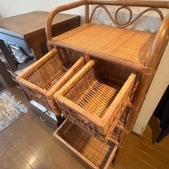 カリモク　レンジ台　キッチン収納　収納ボックスの画像