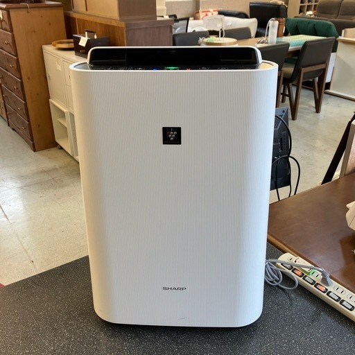 K2510-019 SHARP 加湿空気清浄機 KC-N50-W プラズマクラスター ホワイト 2023年製 動作確認済み キズ汚れ有り