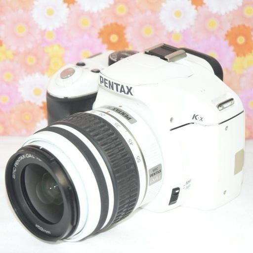 ❤美品❤ ペンタックス K-x 一眼レフカメラ ホワイト❤スマホ転送❤