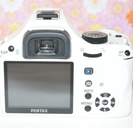 ❤美品❤ ペンタックス K-x 一眼レフカメラ ホワイト❤スマホ転送❤