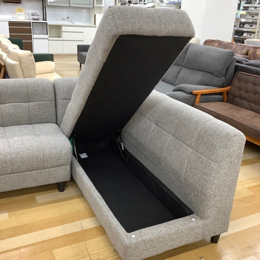 【トレファク ラパーク岸和田店】跳ね上げ収納付カウチソファー　入荷しました。