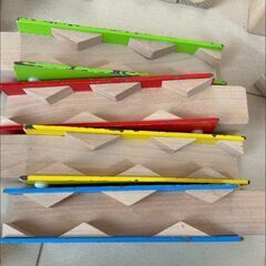 【美品・格安】イマジナリウム 木製 ビー玉 ころがし つみき セットの画像