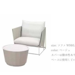 【IKEA】屋外用チェア2脚＋テーブルセット（定価8万円／美品）の画像