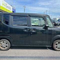 【自社ローン】ホンダ N-BOX G Lパッケージ 車検2年付き HDDナビ　フルセグTV　ETC　Bluetooth接続　片側パワースライドドア　CD　純正アルミホイール　キーレス　スマートキー 黒 ブラックの画像