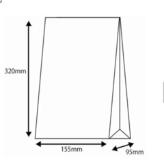 HEIKO 角底袋 紙袋  マチ付き ファンシーバッグ ラッピング 50枚 32×15.5×9の画像