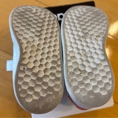 adidas アディダス ベビーシューズ 白 ピンク　14cmの画像