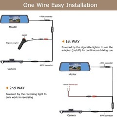 【新品未使用】4.3インチ ミラー型ドライブレコーダー バックモニターセット キット ドラレコ の画像