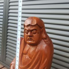 木製彫刻　仏像のような人形 約45cmの画像