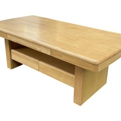 【2510001】木製センターテーブル（引き出し収納付き）の画像
