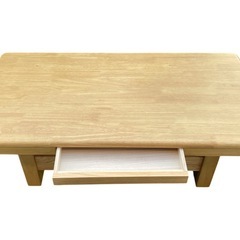 【2510001】木製センターテーブル（引き出し収納付き）の画像