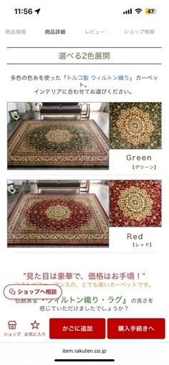 ペルシャ風　ラグ　カーペット