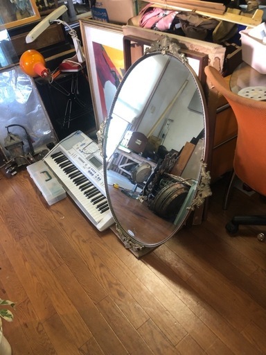 アンティークミラー  壁掛け  大きい ミエミラー 姿見 美容室 レトロ