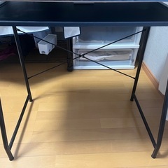 【無料】　デスク　机　1人用　ブラックの画像