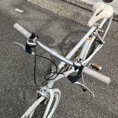 ALL STREET クロスバイク ホワイト 24インチの画像