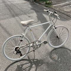 ALL STREET クロスバイク ホワイト 24インチの画像