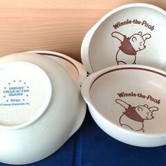 プーさん 陶製グラタン皿（4個）ディズニーキャラクターの画像