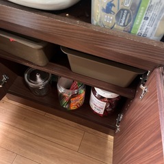 炊飯器　レンジ　棚の画像
