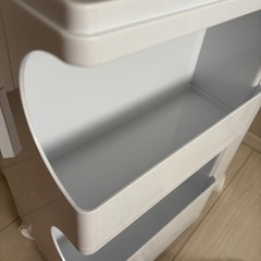 【美品】ボビーワゴン リプロダクト ホワイト 2段 キャスター付きの画像