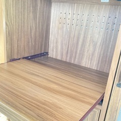 食器棚 レンジボード ダークブラウン　  の画像