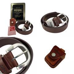 186000 ZIPPO ジッポ ライター&レザーケース&ベルト　Box入り [0000000001590]の画像