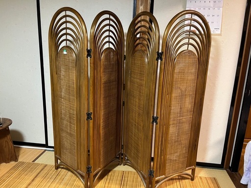 人気 パーテーション（籐） ラタン レトロ パーテーション 籐