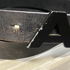 ARMANI EXCHANGE A/Xロゴ　ブラックレザーベルト　アルマーニエクスチェンジ ベルト ARMANI EXCHANGEの画像