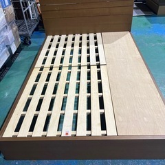 【ご成約)】ニトリ　Nスリープ　ダブルベッド　フレーム マットレスセット【傷、シミありの為格安❗️ 】の画像