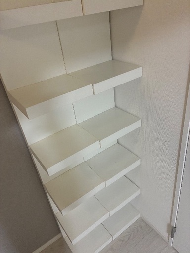IKEA ウォールシェルフユニット, ホワイト スニーカー棚