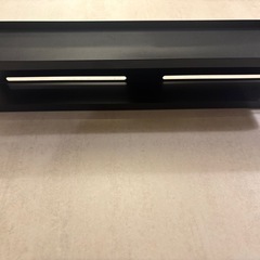 山崎実業(Yamazaki) テレビ裏収納ラック ブラック 約W57×D11×H12.5cm スマート テレビ裏 ルーター収納 収納棚 の画像