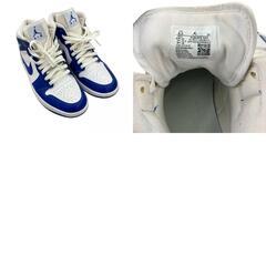 186000 現状品 NIKE ナイキ エアジョーダン1　 BQ6472-104 25.5 青/白 メンズ [0000000001599]の画像