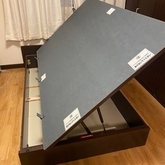 セミダブルベッド　収納付きの画像