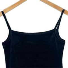 美品 COMME CA DU MODE コムサ・デ・モード 秋冬 AW キャミソール ポリエステル ブラック レディース ベロア【古着】【中古】の画像