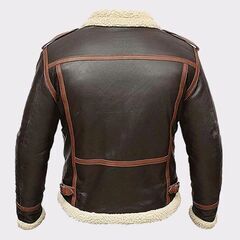 牛革暖かいウールジャケット Cow Leather Warm Jacket with Synthetic Woolの画像
