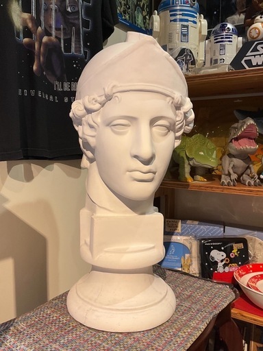 石膏 「青年マルス首像」　高さ約57㎝　（デッサン、オブジェ）