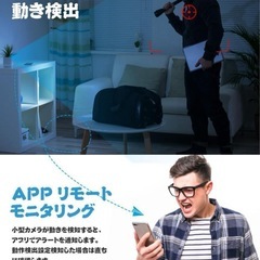 新品未使用❣️ 小型カメラ ペットカメラ HD 1080P画質 防犯カメラ WiFi対応 録音の画像