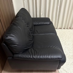 2人用ソファー　黒の画像