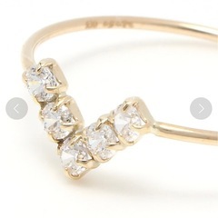 【美品】agete K10 V字型スタックリングの画像