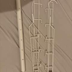 ニトリ　伸縮するクローゼット吊り下げハンガー(ホワイト)の画像