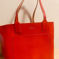 kate spade ケイトスペード　トートバッグ　リバーシブル　ベージュ/レッドの画像