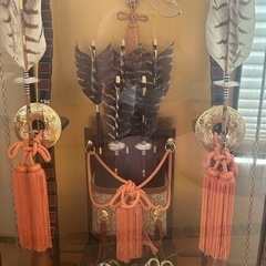 【お譲り先決定済み 】破魔弓飾り（オルゴール付き・ガラスケース入り） の画像