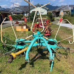 タカキタ RT2600 ジョイント付き 拡散 反転 集草 トラクター作業機 ジャイロテッダ テッダレーキ 中古 引き取り限定の画像