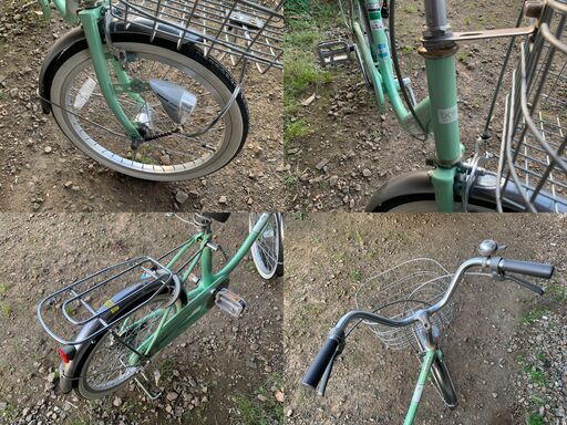 DCM　パンクしにくい自転車　Attivo　低床タイプ　22インチ　ママチャリ　緑　札幌